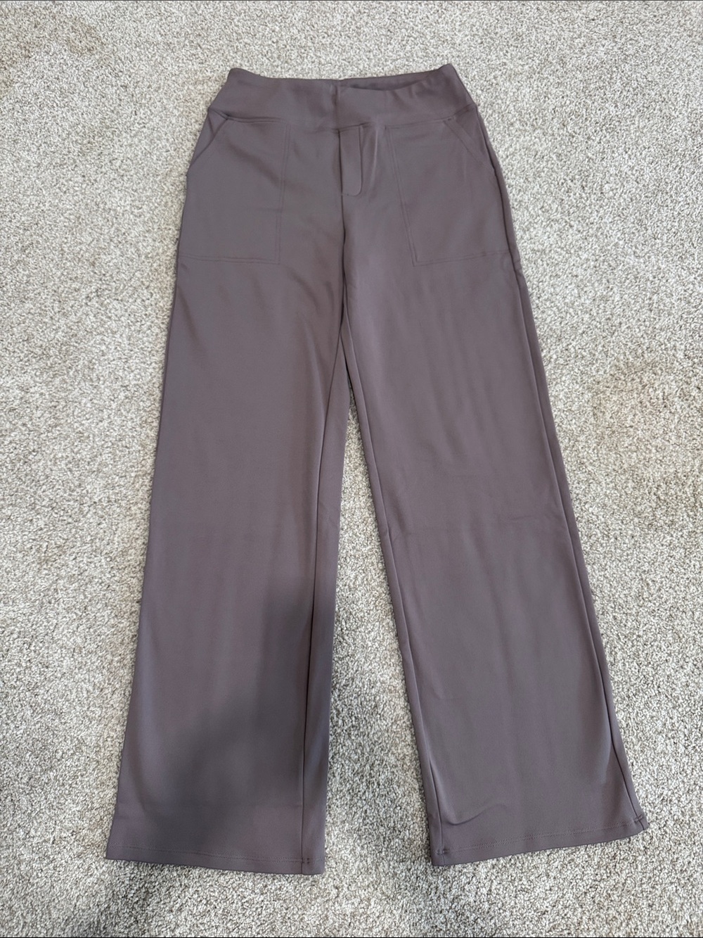NWT G4Free Women’s Large Taupe Tall Wide-Leg Comfort Fleece Lined Pants